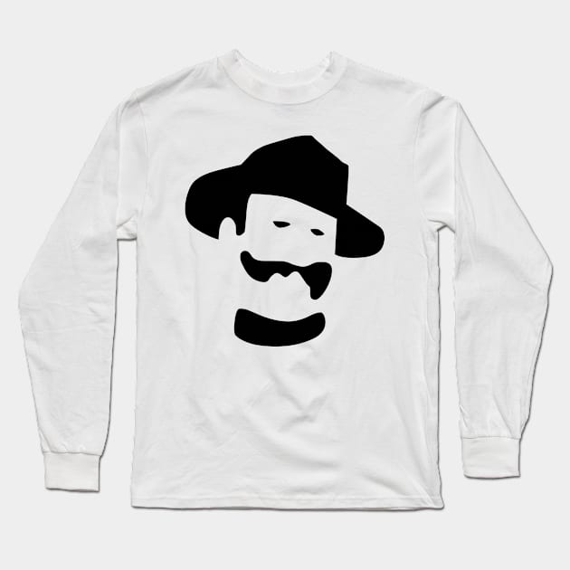 Edoardo Street Art Black Long Sleeve T-Shirt by Fresh Fly Threads